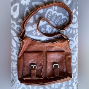 Spikes and Sparrow brown leather purse